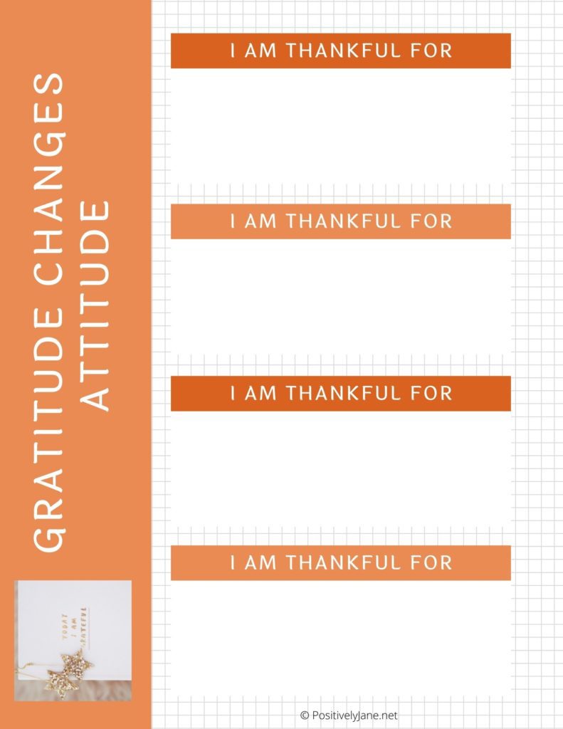 gratitude changes attitude journal | Positively Jane  
