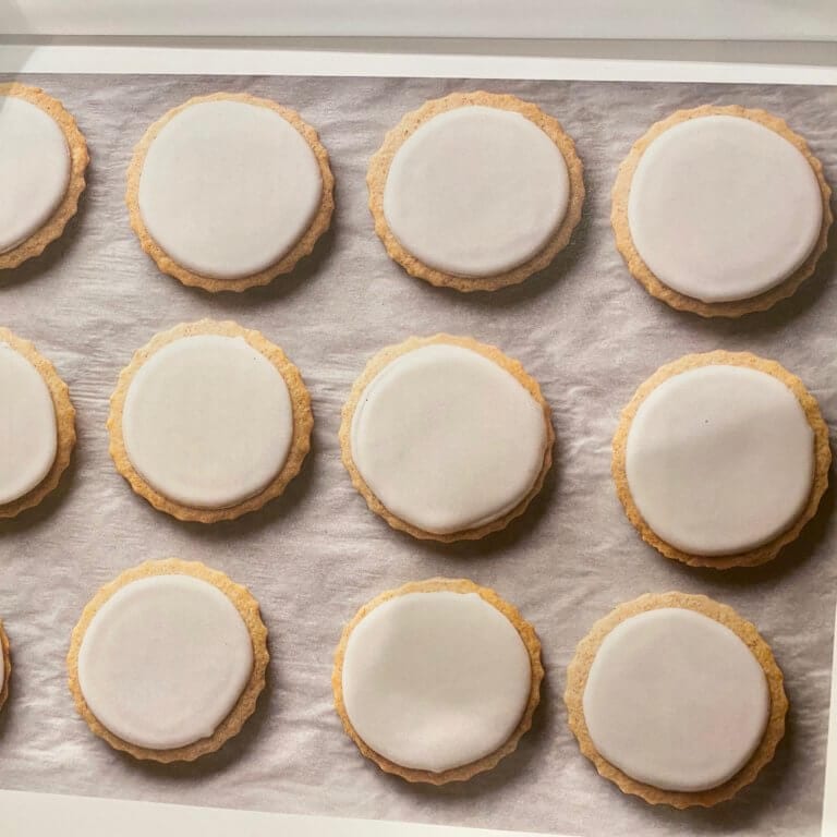 cookies with white icing