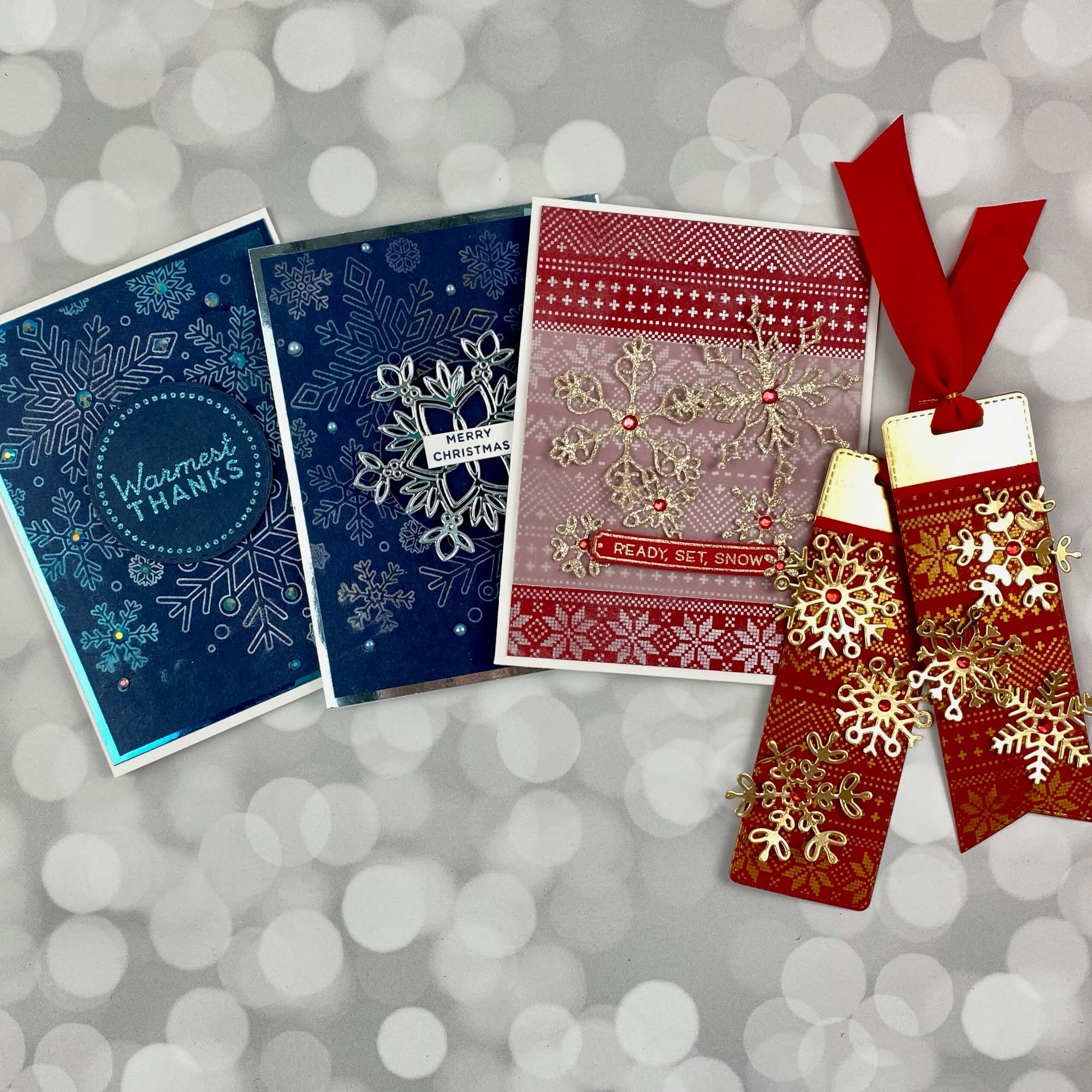 snowflake cards and gift tags