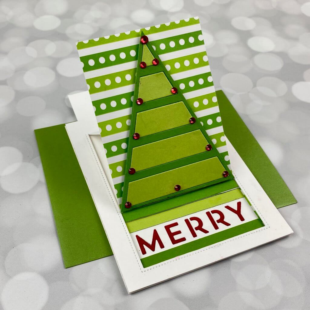 christmas tree on a card