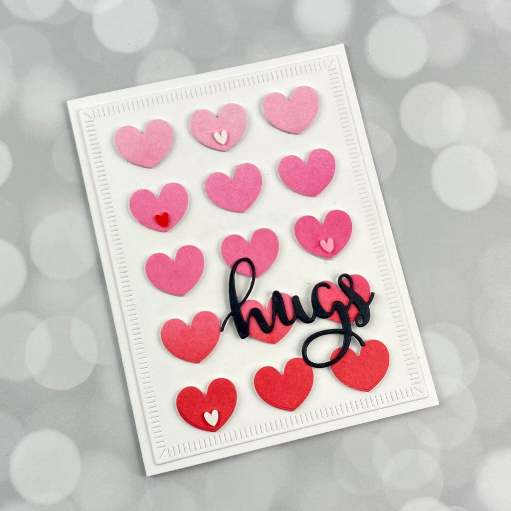 valentines day card with hearts