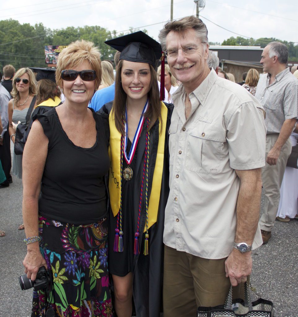 Jane (me), Nicole and her dad at Nicole's graduation | how to navigate finances as a college graduate | Positively Jane