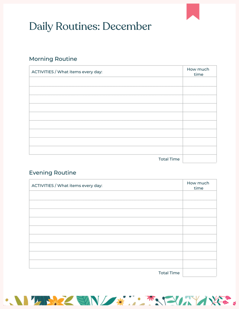 daily habit check list for purchase in the joyful living planner | Positively Jane
