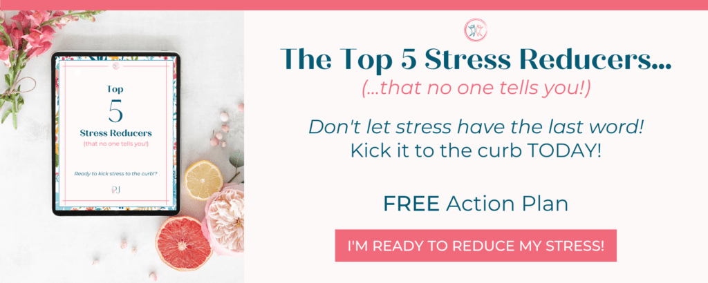 Image for an opt-in called 'The 5 top stress reducers no one tells you' | Positively Jane