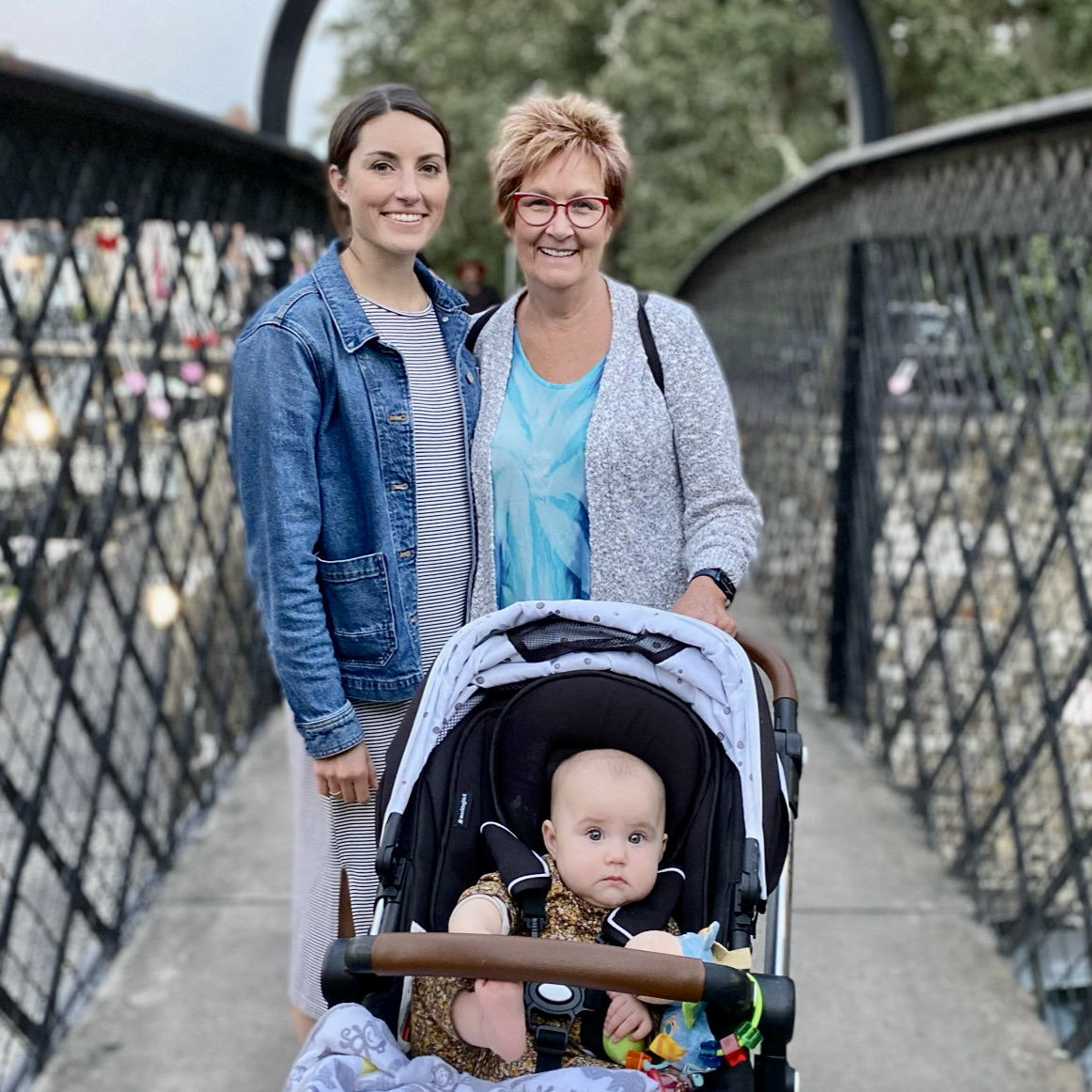 Jane, Nicole and Eleanor standing on a bridge in Savannah | how to be rich | Positively Jane